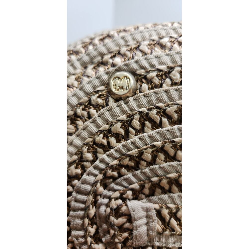 Eric Javits Dame Brooke Squishee Woven Straw Tote Shoulder Bag Very Clean - Picture 5 of 7